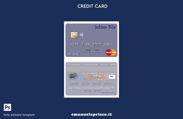 modello di mastercard bancario stile verificato Monaco Julius Bär & Co. AG